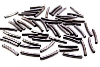 3x20 mm YUVARLAK KAVİSLİ DÜZ BORU, SİYAH NİKEL KAPLAMA #1169SN - 2
