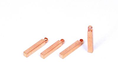 3x3x20 mm PİRİNÇ KULPLU ÇUBUK BAR, ROSE KAPLAMA PİRİNÇ