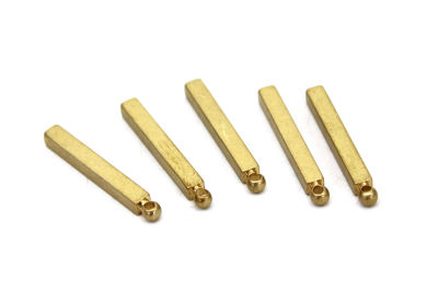 3x3x25 mm PİRİNÇ KULPLU ÇUBUK BAR, HAM PİRİNÇ