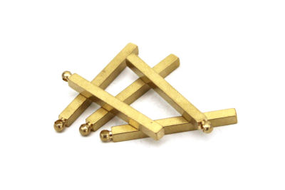 3x3x35 mm PİRİNÇ KULPLU ÇUBUK BAR, HAM PİRİNÇ - 2