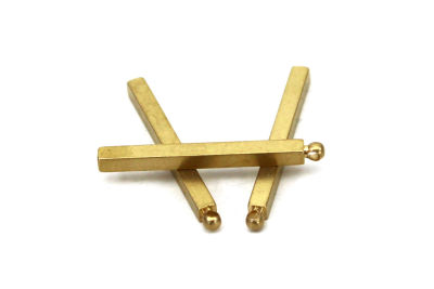 3x3x35 mm PİRİNÇ KULPLU ÇUBUK BAR, HAM PİRİNÇ - 3