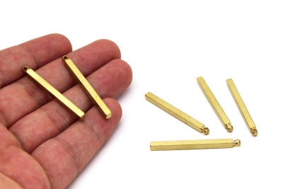 3x3x40 mm PİRİNÇ KULPLU ÇUBUK BAR, HAM PİRİNÇ - 2