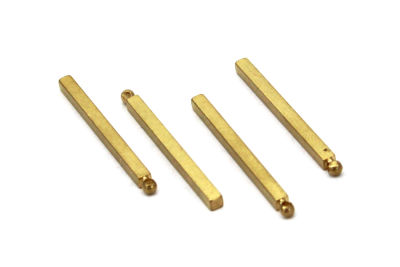 3x3x40 mm PİRİNÇ KULPLU ÇUBUK BAR, HAM PİRİNÇ - 3