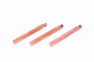 3x3x40 mm PİRİNÇ KULPLU ÇUBUK BAR, ROSE KAPLAMA PİRİNÇ