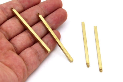 3x3x60 mm PİRİNÇ KULPLU ÇUBUK BAR, HAM PİRİNÇ - 3