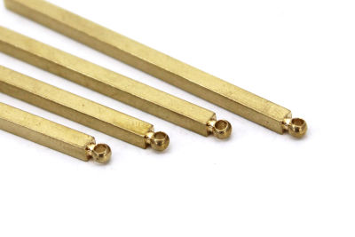 3x3x60 mm PİRİNÇ KULPLU ÇUBUK BAR, HAM PİRİNÇ - 4
