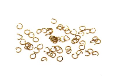 4 mm, ÇELİK MONTAJ HALKASI, TEL KALINLIĞI : 0.50 mm, GOLD RENK, 1. KALİTE KARARMAZ - 1
