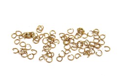 4 mm, ÇELİK MONTAJ HALKASI, TEL KALINLIĞI : 0.50 mm, GOLD RENK, 1. KALİTE KARARMAZ - 2