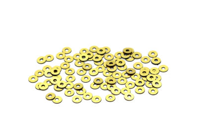 4 mm PLASTİK PUL PAYET, NAKIŞ PULU, DÖKME PUL, ORTADAN DELİK, ALTIN RENK - 2