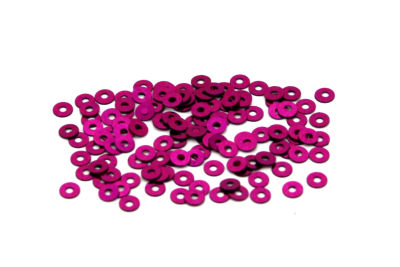 4 mm PLASTİK PUL PAYET, NAKIŞ PULU, DÖKME PUL, ORTADAN DELİK, FUŞYA RENK - 2