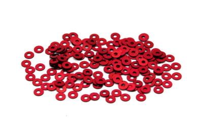 4 mm PLASTİK PUL PAYET, NAKIŞ PULU, DÖKME PUL, ORTADAN DELİK, KIRMIZI RENK - 2