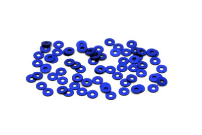 4 mm PLASTİK PUL PAYET, NAKIŞ PULU, DÖKME PUL, ORTADAN DELİK, MAVİ RENK - 2