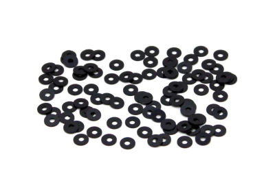 4 mm PLASTİK PUL PAYET, NAKIŞ PULU, DÖKME PUL, ORTADAN DELİK, SİYAH RENK - 2