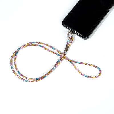 4 MM TAŞLI İP HAZIR TELEFON BOYUN ASKI AKSESUARI - 100 CM - 2