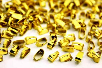 10x5 mm KOLYE UCU APARATI HAM PRİNÇ, #170H - 3