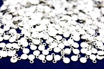 4 mm YUVARLAK TEK DELİK PUL, NİKEL KAPLAMA PİRİNÇ #702N - 2