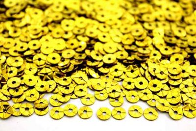 5 mm YUVARLAK DESENLİ ORTADAN DELİK PUL, HAM PİRİNÇ #703H - 2