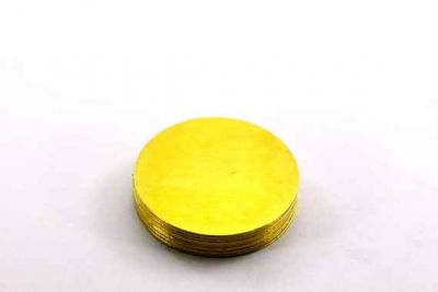 40 mm DÜZ YUVARLAK DELİKSİZ PUL, HAM PİRİNÇ #913H-DÜZ-DELİKSİZ - 3
