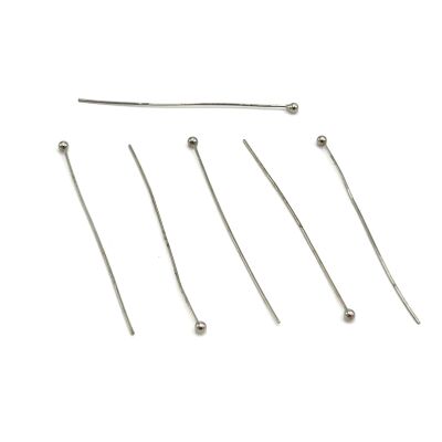 40 mm, TOP BAŞLI TAKI ÇİVİSİ, PİRİNÇ, NİKEL KAPLAMA - 1