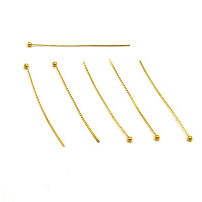 40 mm, TOP BAŞLI TAKI ÇİVİSİ, PİRİNÇ, SARI KAPLAMA - 1