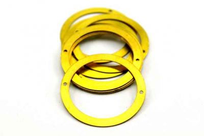 40 mm YUVARLAK İKİ DELİK PUL, HAM PİRİNÇ #6H - 3
