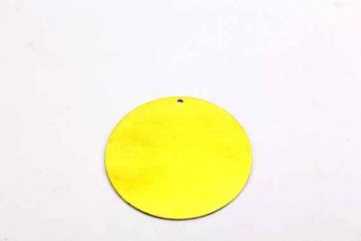 40 mm DÜZ YUVARLAK TEK DELİK PUL, HAM PİRİNÇ #913H-DÜZ-TEK-DELİK - 2