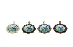41 mm ETAMİN KOLYE UCU, KUŞ DESENLİ - ERTÜRK