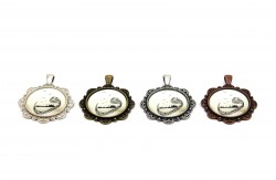 41 mm ETAMİN KOLYE UCU, VAV DESENLİ - ERTÜRK