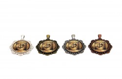 41 mm ETAMİN KOLYE UCU, ''VAV'' DESENLİ - ERTÜRK
