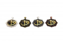41 mm ETAMİN KOLYE UCU, ''VAV'' DESENLİ - ERTÜRK