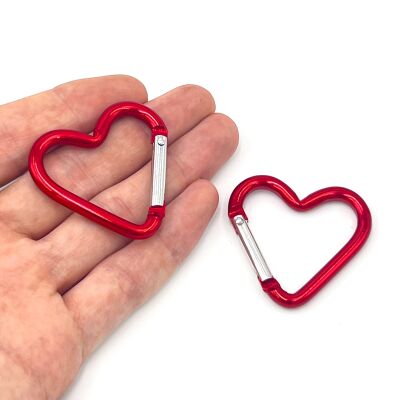 43 mm, KALP MODEL KİLİTLİ KANCA, KIRMIZI RENK - 1