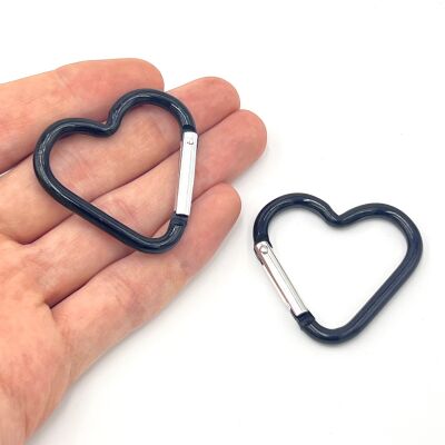 43 mm, KALP MODEL KİLİTLİ KANCA, SİYAH RENK - 1