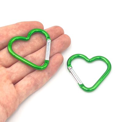 43 mm, KALP MODEL KİLİTLİ KANCA, YEŞİL RENK - 1