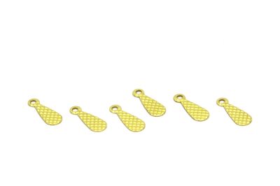 4.5x12 mm DAMLA DESENLİ PUL, HAM PİRİNÇ #1560H - 2