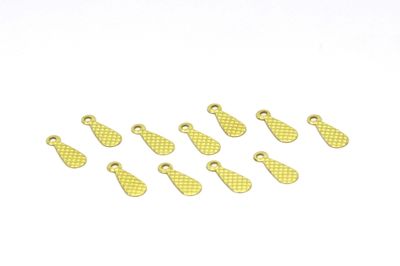 4.5x12 mm DAMLA DESENLİ PUL, HAM PİRİNÇ #1560H - 3