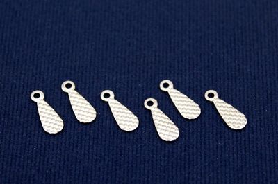 4.5x12 mm DAMLA DESENLİ PUL, NİKEL KAPLAMA PİRİNÇ #1560N - 2