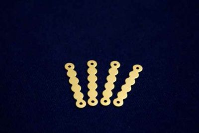 4.5x27 mm YUVARLAK PUL ÇİFT DELİK, HAM PİRİNÇ #1067H - 2
