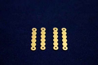 4.5x27 mm YUVARLAK PUL ÇİFT DELİK, HAM PİRİNÇ #1067H - 3