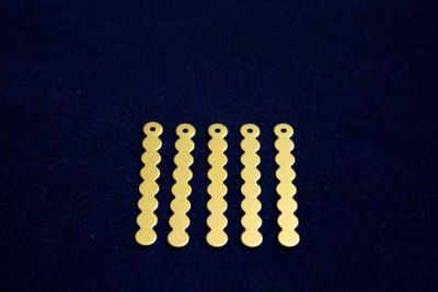4.5x36 mm YUVARLAK PUL TEK DELİK, HAM PİRİNÇ #1066H - 3
