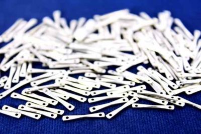 2x14 mm ÇİFT DELİKLİ BİLEKLİK ARA APARATI, NİKEL KAPLAMA PİRİNÇ - 2