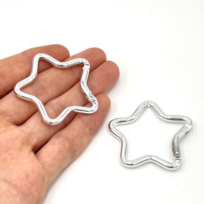 47 mm, YILDIZ MODEL KİLİTLİ KANCA, GRİ RENK - 1