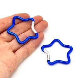 47 mm, YILDIZ MODEL KİLİTLİ KANCA, MAVİ RENK - ERTÜRK