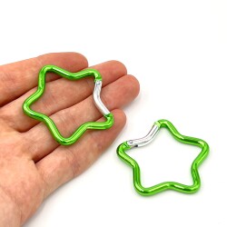 47 mm, YILDIZ MODEL KİLİTLİ KANCA, YEŞİL RENK - ERTÜRK