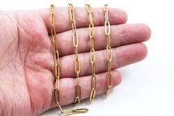 4x12 mm ÇELİK ZİNCİR, ATAÇ ZİNCİR, GOLD RENK, 1. KALİTE KARARMAZ - ERTÜRK