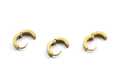 4x13 mm, ÇELİK KÜPE KANCASI, GOLD RENK, 1. KALİTE KARARMAZ - 2
