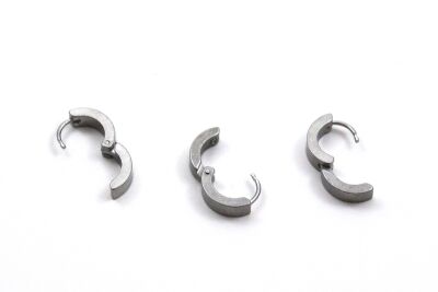 4x13 mm, ÇELİK KÜPE KANCASI, GÜMÜŞ RENK, 1. KALİTE KARARMAZ - 2