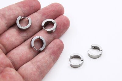 4x13 mm, ÇELİK KÜPE KANCASI, GÜMÜŞ RENK, 1. KALİTE KARARMAZ - 3