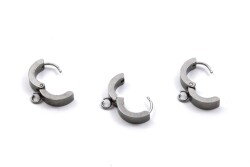 4x13 mm, ÇELİK KÜPE KANCASI KULPLU, GOLD RENK, 1. KALİTE KARARMAZ - 2