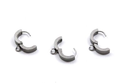 4x13 mm, ÇELİK KÜPE KANCASI KULPLU, GÜMÜŞ RENK, 1. KALİTE KARARMAZ - 2