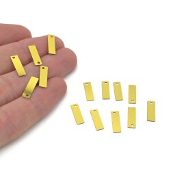 4x14 mm DİKDÖTGEN MODEL PLASTİK PUL PAYET, OYA PULU, NAKIŞ PULU, DÖKME PUL, ALTIN RENK - ERTÜRK